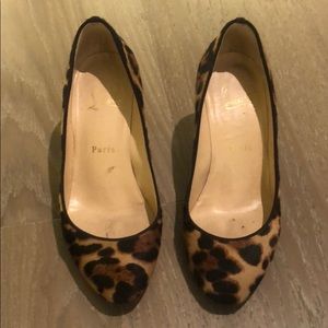 Louboutin Leopard Wedges